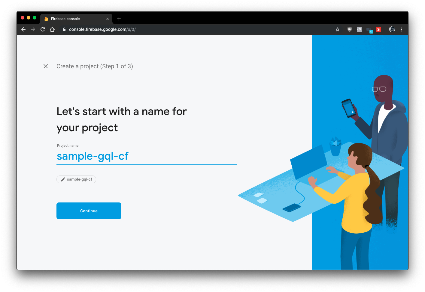 สร้าง Firebase Project