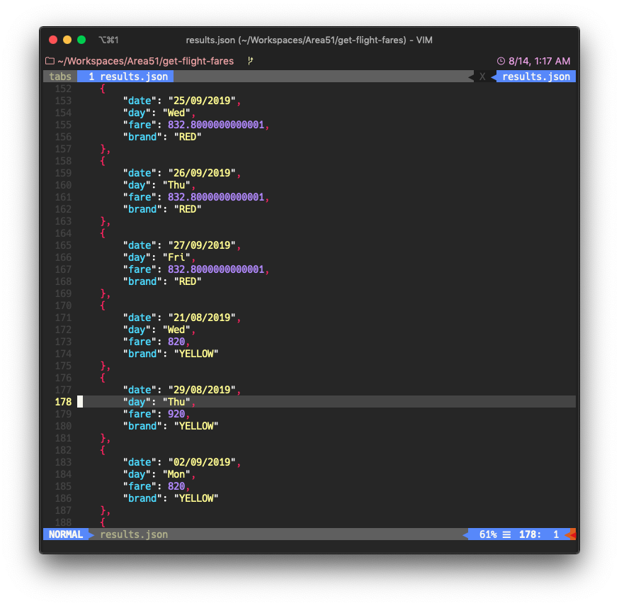 ตัวอย่างไฟล์ results.json