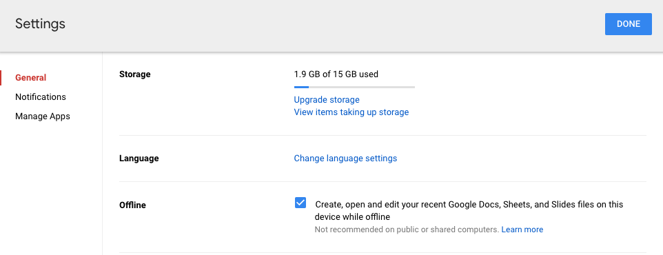ตั้งค่า Google Drive ให้ทำงาน Offline ได้