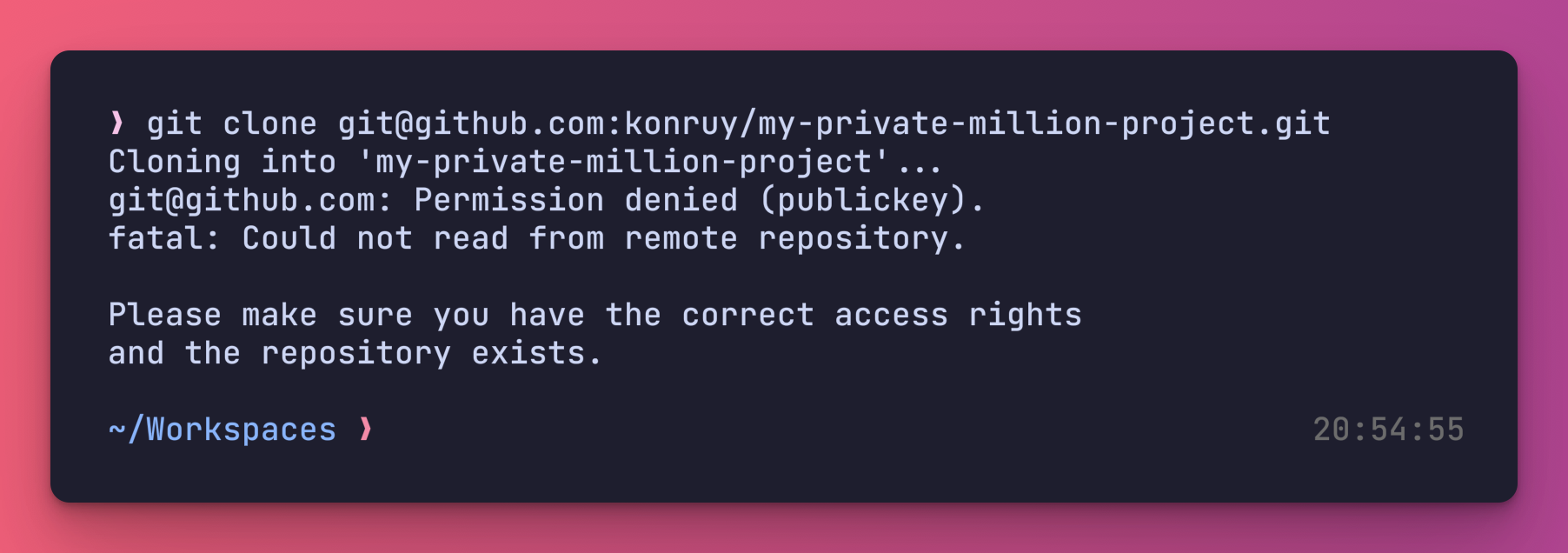 Permission denied
