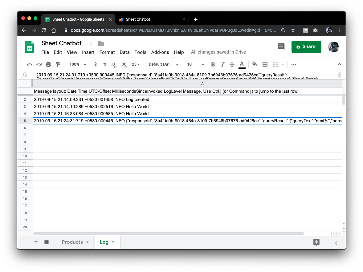 Request Object ถูกเขียนลงไปใน Log แล้ว
